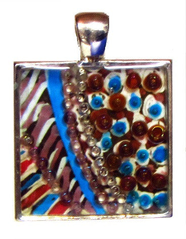 Currant - silver plated pendant and necklace