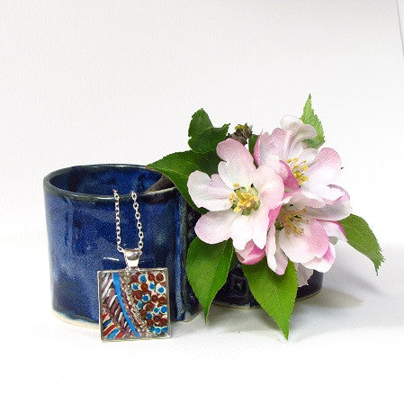 Currant - silver plated pendant and necklace