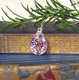 silver plated resin pendant