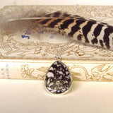 silver plated resin pendant