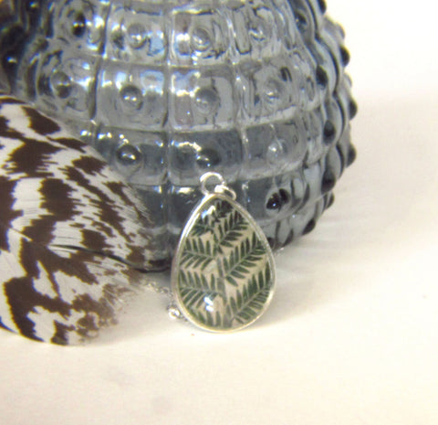 silver plated resin pendant