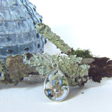 silver plated resin pendant