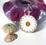 Ivory - silver plated pendant and necklace