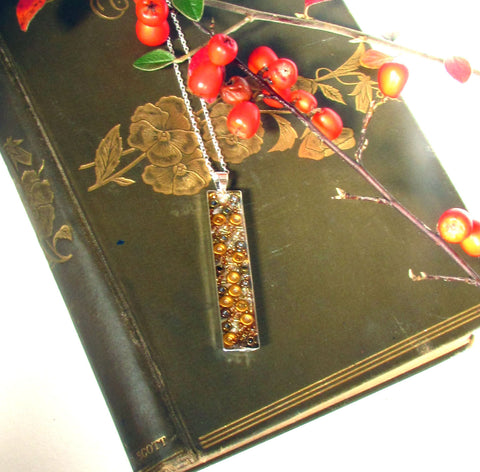 Magnificent - silver plated pendant and necklace