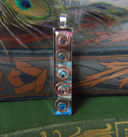 Optic - silver plated pendant and necklace