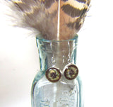 Parchment - silver plated earrings