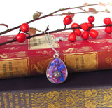 silver plated resin pendant