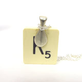 Patina- Scrabble tile necklace