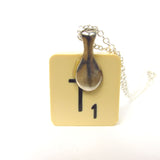 Sequin - Scrabble tile necklace