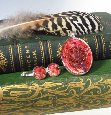 Spice - silver plated necklace and earrings set