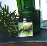 silver plated resin pendant