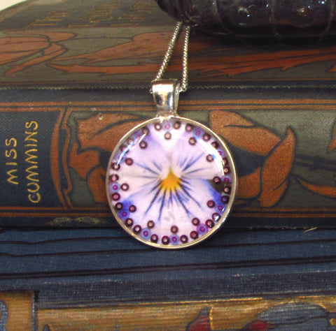 Viola - silver plated pendant (small) and necklace