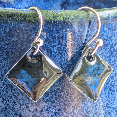 Denim - inky drop earrings