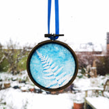 Frond - original framed cyanotype