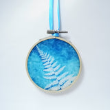 Frond - original framed cyanotype