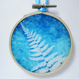 Frond - original framed cyanotype