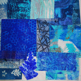 Blue - Mixed Media Collage paper pack - great for craft projects