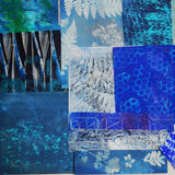 Blue - Mixed Media Collage paper pack - great for craft projects