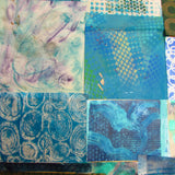 Green/ Blue- Mixed Media Collage paper pack - great for craft projects