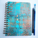 Original Monoprint Bound All Media A5 Notebook – 160gsm Seawhite Paper (50 Pages / 100 Sides) - Interference