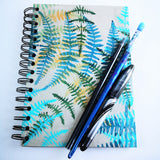 Original Monoprint Bound All Media A5 Notebook – 88gsm Seawhite Kraft Paper (50 Pages / 100 Sides) - Ferns