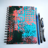 Original Monoprint Bound All Media A5 Notebook – 88gsm Seawhite Kraft Paper (50 Pages / 100 Sides) - Vibrance