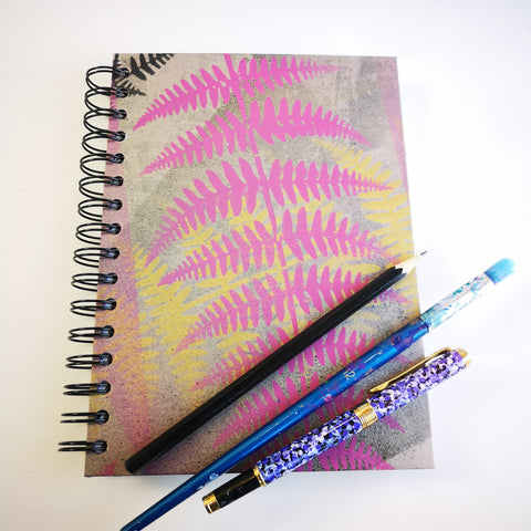 Original Monoprint Bound All Media A5 Notebook – 160gsm Seawhite Paper (50 Pages / 100 Sides) - Shade