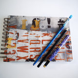 Original Monoprint Bound All Media A5 Notebook – 160gsm Seawhite Paper (50 Pages / 100 Sides) - Font