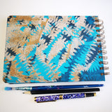 Original Monoprint Bound All Media A5 Notebook – 160gsm Seawhite Paper (50 Pages / 100 Sides) - Shade