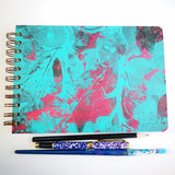 Original Monoprint Bound All Media A5 Notebook – 160gsm Seawhite Paper (50 Pages / 100 Sides) - Bright