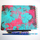 Original Monoprint Bound All Media A5 Notebook – 160gsm Seawhite Paper (50 Pages / 100 Sides) - Bright