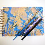 Original Monoprint Bound All Media A5 Notebook – 160gsm Seawhite Paper (50 Pages / 100 Sides) - Thicket