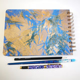 Original Monoprint Bound All Media A5 Notebook – 160gsm Seawhite Paper (50 Pages / 100 Sides) - Thicket