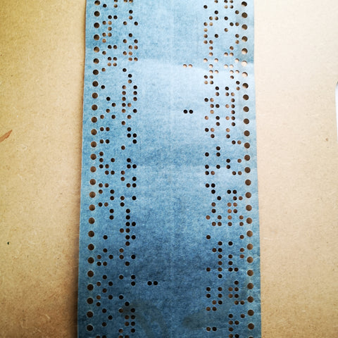 lace punch card for gel plate texture making