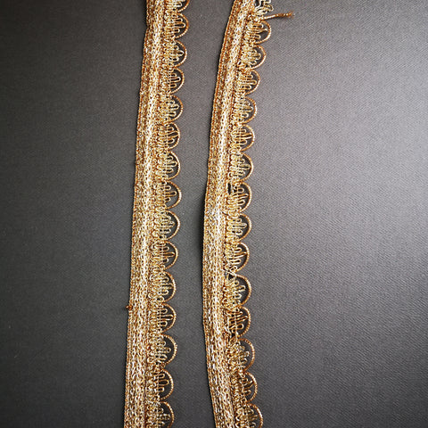 Wavy gold edging for gel plate texture making