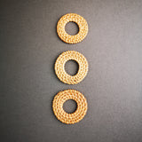 3 x bamboo circles for gel plate texture making