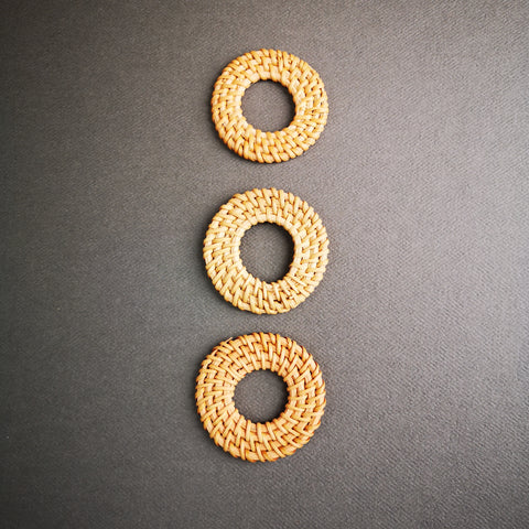 3 x bamboo circles for gel plate texture making