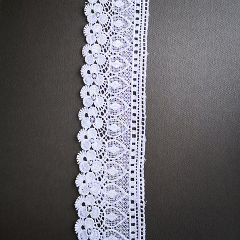 Lace braid edging for gel plate texture making
