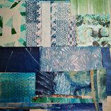 Green/Blue - Mixed Media Collage paper pack - great for craft projects