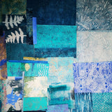 Blue - Mixed Media Collage paper pack - great for craft projects