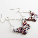 Monarch - Butterfly Monoprint Drop Earrings