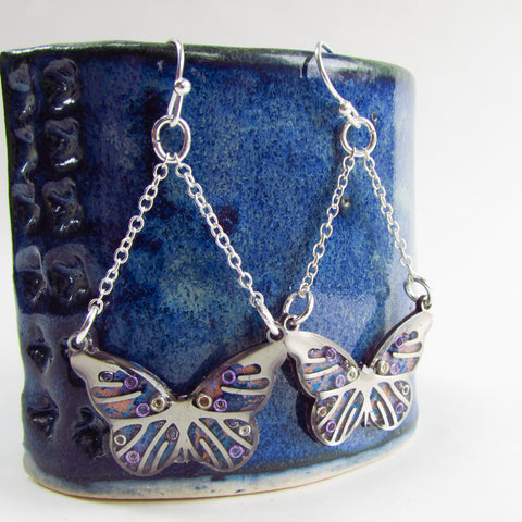 Admiral - Butterfly Monoprint Drop Earrings