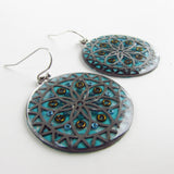 Nirvana - Mandala Monoprint Earrings