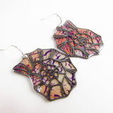 Discovery - Ammonite Monoprint Drop Earrings