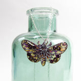 Flitter - Moth Monoprint Pendant and Sterling Silver Necklace