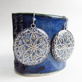 Forever - Mandala Monoprint Earrings