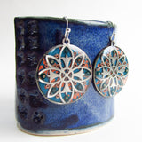 Heaven - Mandala Monoprint Earrings
