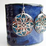 Heaven - Mandala Monoprint Earrings