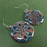 Heaven - Mandala Monoprint Earrings