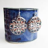 Dawn - Mandala Monoprint Earrings